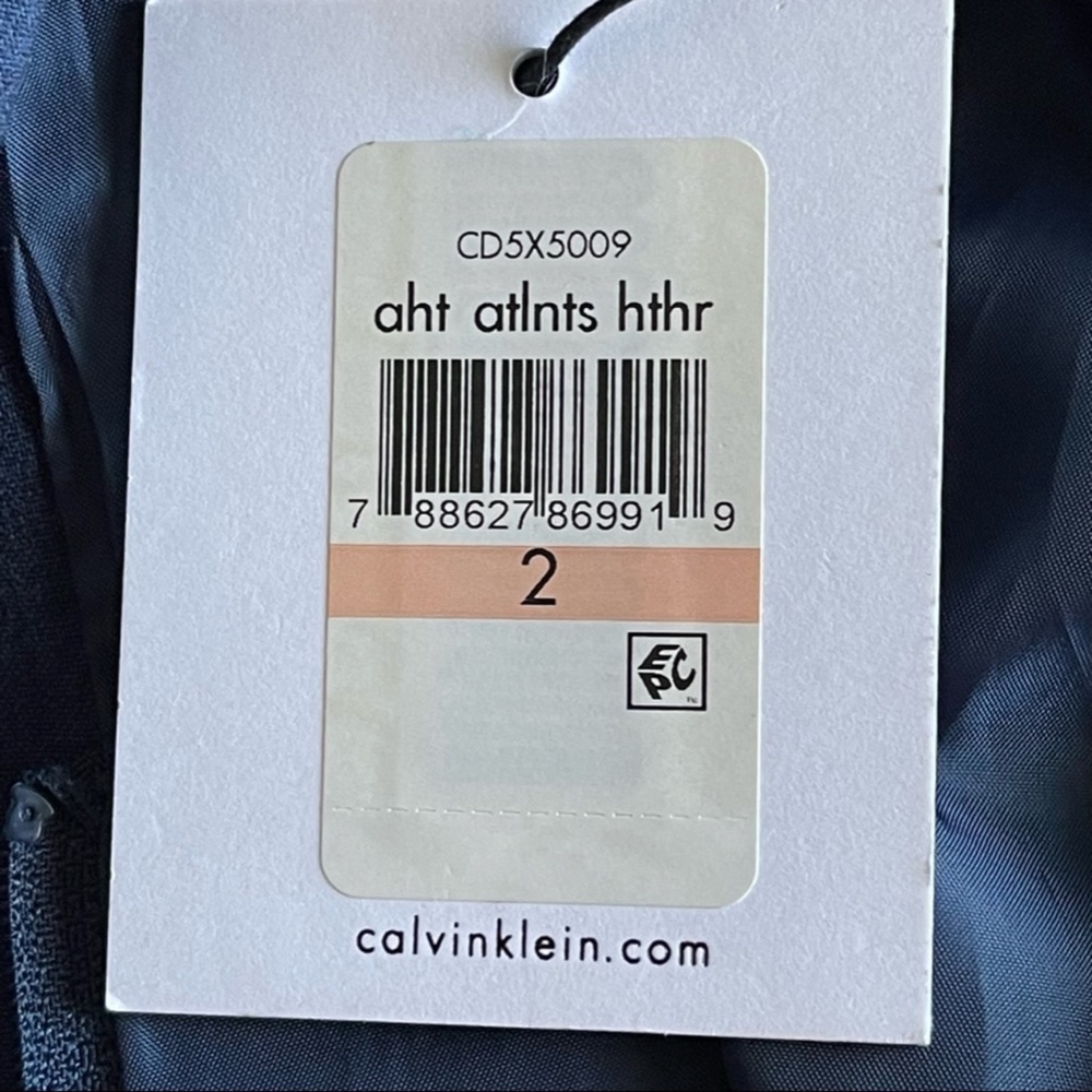 New with Tag Calvin Klein Blue belted Shirt Dress - Picture 3 of 7